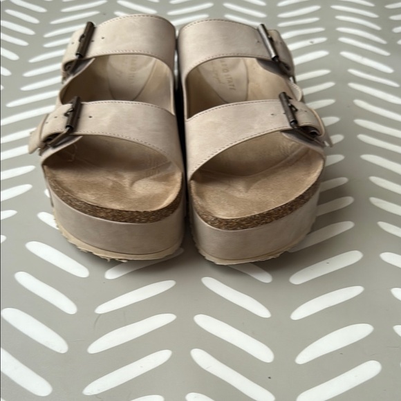 Altar’d State Tan Double Strap Sandals Sz. 10M | Used Excellent Condition - Picture 1 of 9